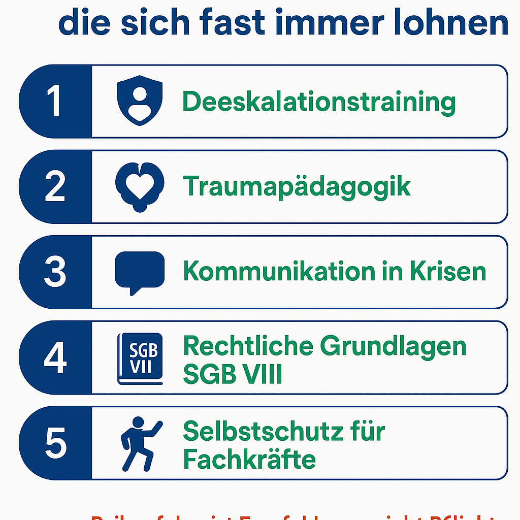 Infografik: 5 Fortbildungsempfehlungen für pädagogische Fachkräfte