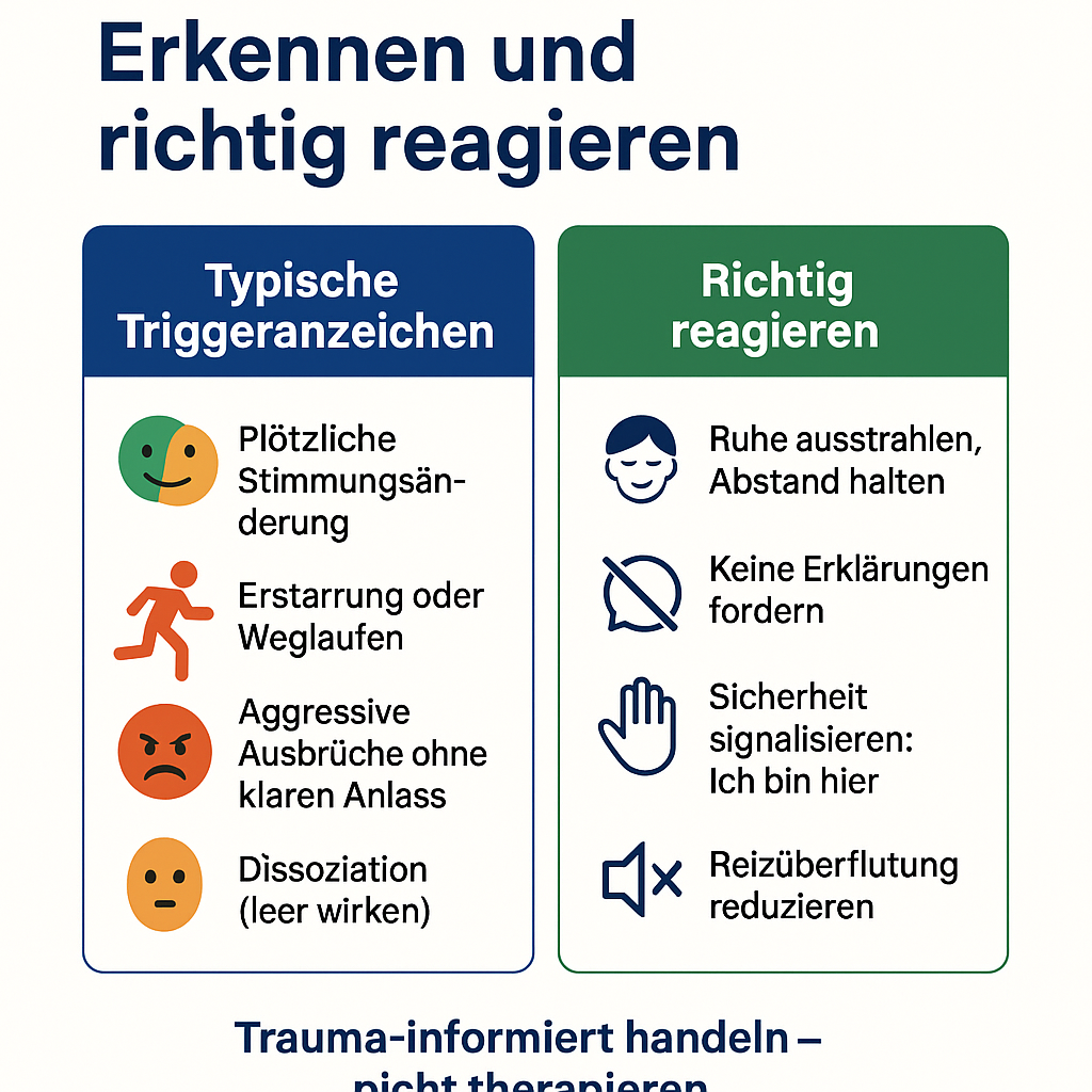 Infografik: Trauma-Trigger erkennen und richtig reagieren
